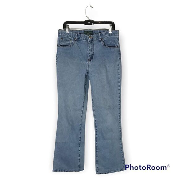 Lauren Ralph Lauren LRL Women's 14 Light Wash Light Wash Classic Bootcut Jeans - Picture 1 of 9